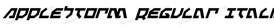 AppleStorm Regular Italic字体转换